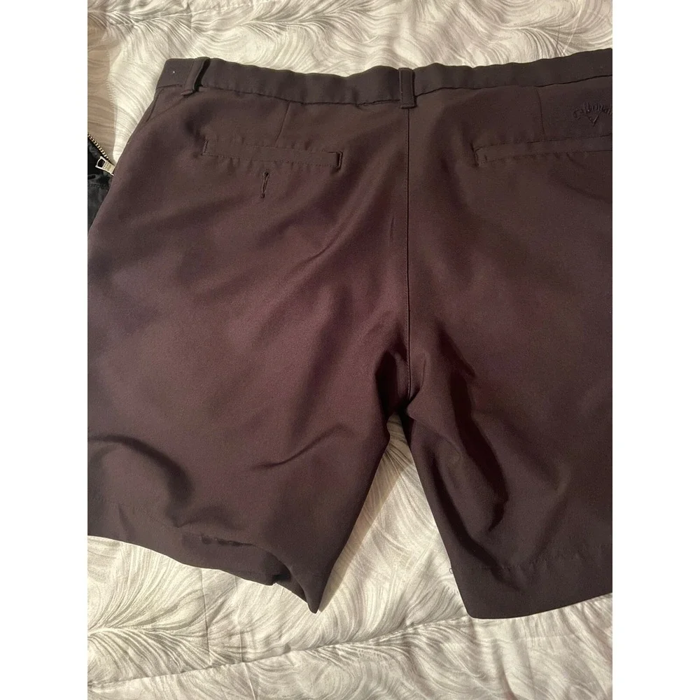 Callaway Golf Khaki‎ Polyester Stretch Shorts Size 36 Black
